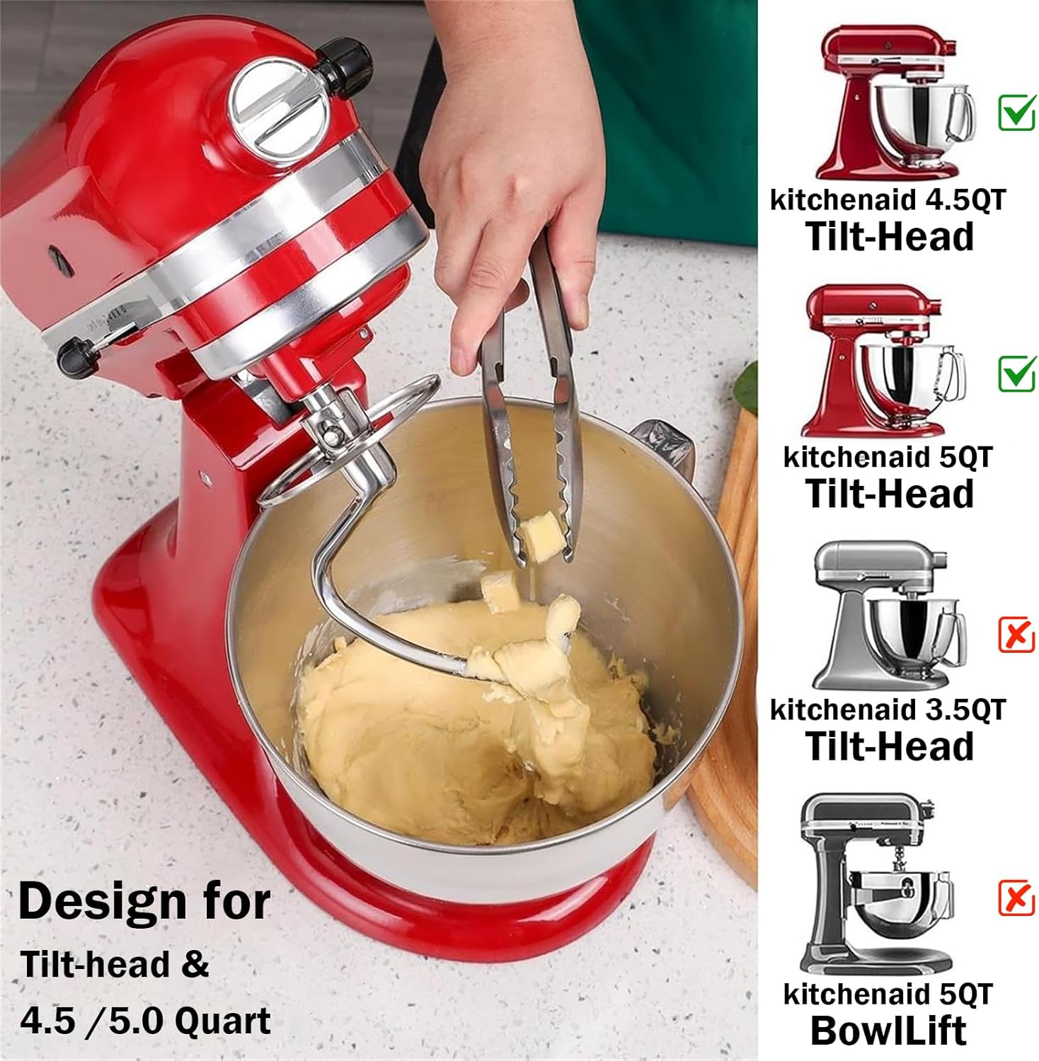 Нержавеющий крюк для теста с п – обзор и цена Kitchen Appliances Kitchenaid