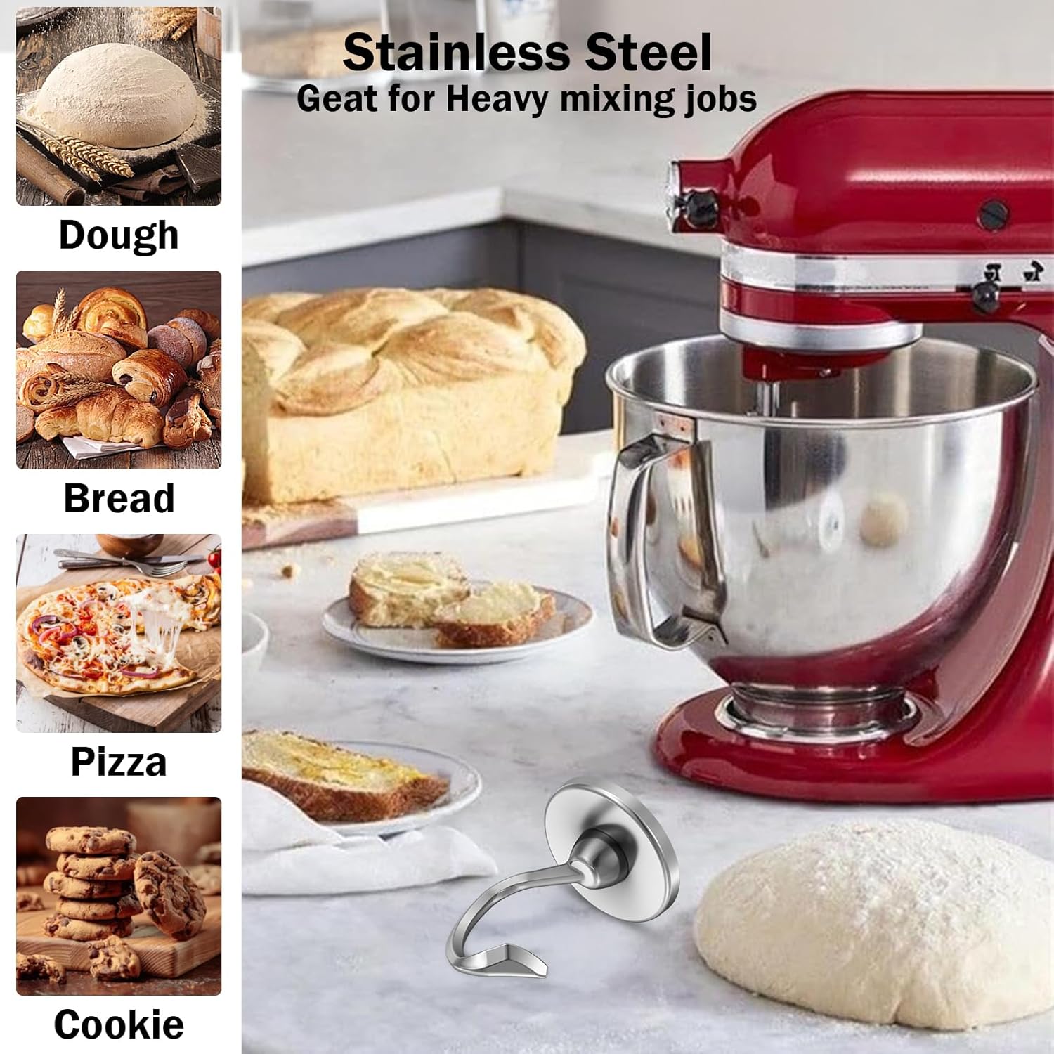 Нержавеющий крюк для теста с п – обзор и цена Kitchen Appliances Kitchenaid