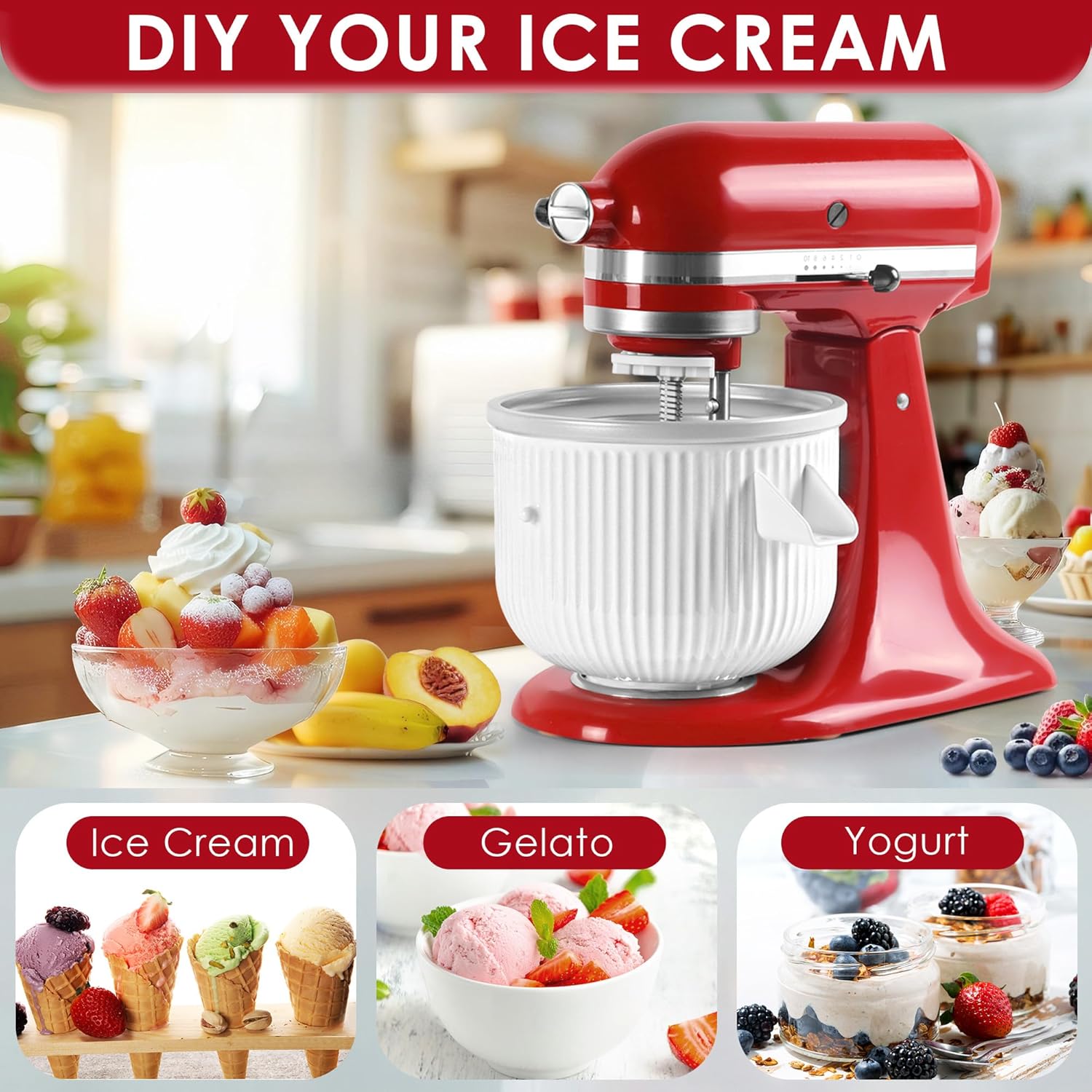 Насадка для мороженого для мик – обзор и цена Kitchen Appliances Kitchenaid